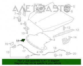 Partea de răspuns a capotei dreapta Mercedes GLC 16-22