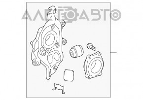 Цапфа со ступицей задняя левая Mercedes GLC 300/350e/43 16-22