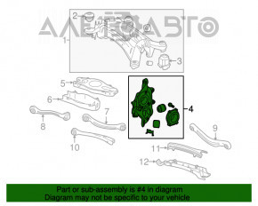 Цапфа со ступицей задняя левая Mercedes GLC 300/350e/43 16-22