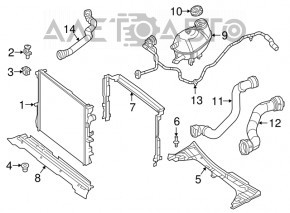 Deflectorul radiatorului inferior Mercedes GLC 16-22