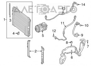 Evaporatorul de aer condiționat Mercedes GLC 300/43 16-22