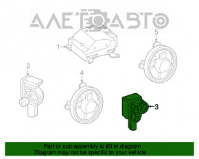 Senzor airbag pentru stâlpul central stânga Mercedes GLC 16-22