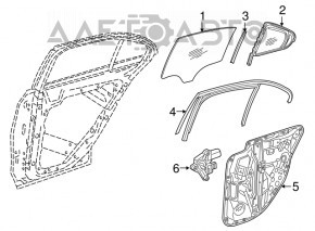 Motorul geamului electric din spatele stânga Mercedes GLC 16-22