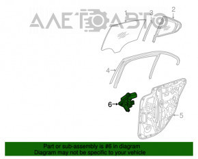 Мотор стеклоподъемника задний правый Mercedes GLC 16-22
