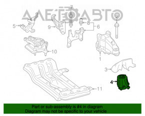 Подушка двигателя правая Mercedes GLC 300 16-19