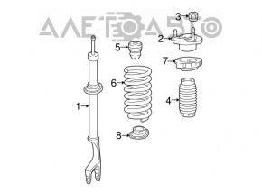 Amortizorul frontal stânga Mercedes GLC 16-22