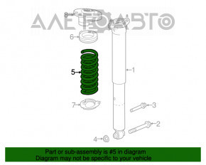 Arc spate dreapta Mercedes GLC 16-22, rigiditate 1 galben, 2 mov