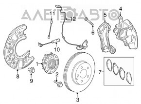 Furtun de frână față stânga Mercedes GLC 16-22