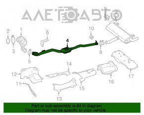 Traseul de evacuare intermediar pentru Mercedes GLC 300/350e 16-22