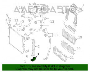 Suport radiator stânga jos Mercedes GLC 16-22