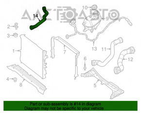 Furtunul sistemului de răcire Mercedes GLC 16-19 2.0