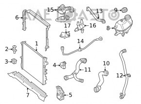 Grila radiatorului superioara Mercedes GLC 16-22 noua originala OEM