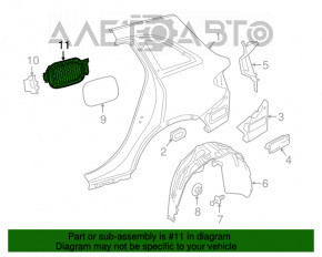 Корпус лючка бензобака Mercedes GLC 16-22