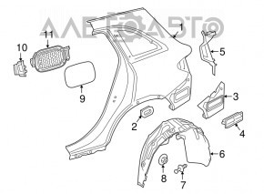 Корпус лючка бензобака Mercedes GLC 16-22