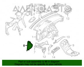 Capacul panoului frontal lateral stânga Mercedes GLC 16-22 bej