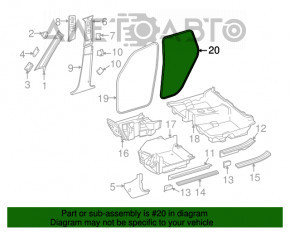 Уплотнитель дверного проема задний правый Mercedes GLC 16-22