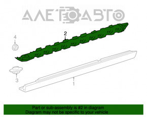 Prag dreapta de fixare Mercedes GLC 16-22