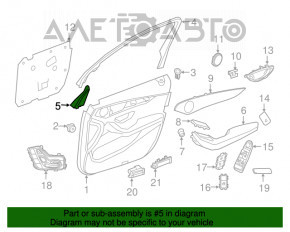 Capac oglindă colț dreapta față Mercedes GLC 16-22