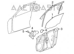 Mecanismul de ridicare a geamului, dreapta față, Mercedes GLC 16-22