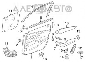 Toc usi interior fata dreapta Mercedes GLC 16-22 nou original OEM