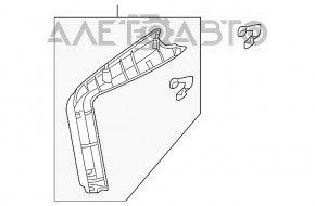 Capacul portbagajului dreapta Mercedes GLC 16-22 bej