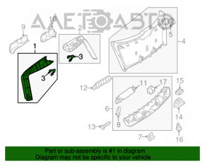 Capacul portbagajului dreapta Mercedes GLC 16-22 bej