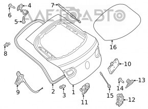 Portbagaj gol Mercedes GLC 16-22 nou original OEM