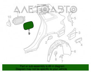 Capacul rezervorului de combustibil cu carcasă pentru Mercedes GLC 16-22 SUV, complet asamblat.