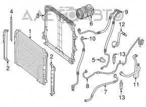 Evaporator-condenser compressor Mercedes GLC 300 16-19