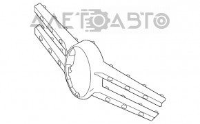 Накладка решетки радиатора grill Mercedes GLC 300/350e/43 16-19 без камеры, серебро