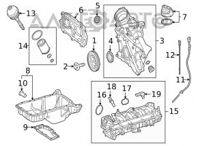 Corpul filtrului de ulei al motorului Mercedes GLC 300 16-19