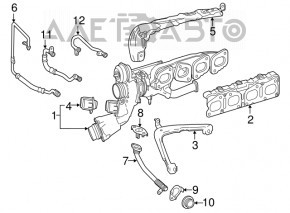 Ansamblu turbina cu colector Mercedes GLC 300 16-19 nou original OEM