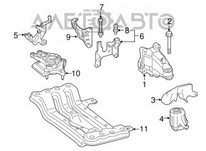 Suport motor dreapta Mercedes GLC 300/350e 16-19