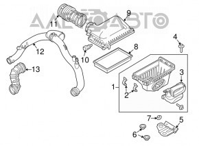 Suportul carcasei filtrului de aer Ford Explorer 11-19