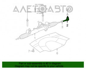 Capăt de direcție dreapta Chrysler 300 11- RWD nou aftermarket CTR