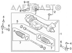 Capăt de direcție stânga Ford Mustang mk6 15- nou neoriginal CTR