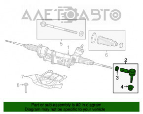 Capăt de direcție dreapta Dodge Challenger 15-17 nou aftermarket CTR