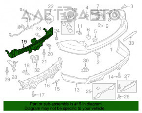 Amplificatorul de bara spate pentru carlig de remorcare Ford Explorer 13-19