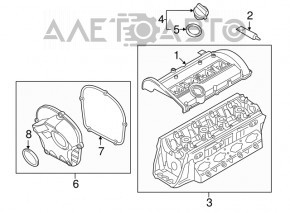 Capacul blocului cilindric al motorului Audi A6 C7 12-15 pre-restilizare 2.0