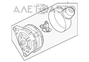 Generatorul Audi A6 C7 16-18 restilizat Valeo 180 Amp