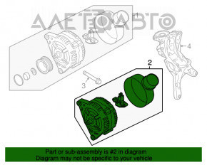 Генератор Audi A6 C7 16-18 2.0T 180 Amp, Valeo