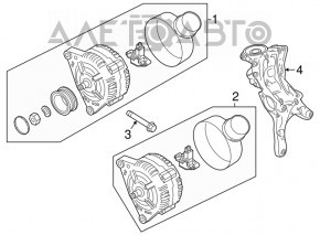 Генератор Audi A6 C7 16-18 2.0T 180 Amp, Valeo