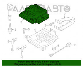 Blocul ECU al calculatorului motorului VW CC 08-17