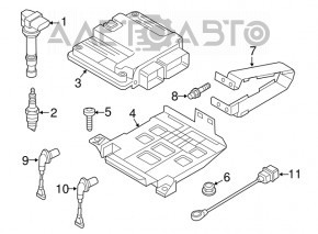 Blocul ECU al calculatorului motorului VW CC 08-17