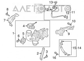 Ecran termic pentru turbina Audi A6 C7 16-18 restilizat 2.0