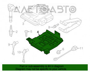 Suportul blocului ECU al calculatorului motorului VW CC 08-17