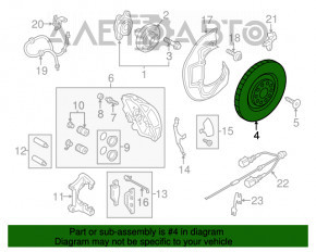 Placă de frână față stânga Audi A6 C7 12-18 356/34mm