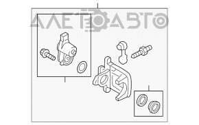 Suport spate stânga Audi A6 C7 12-18 AWD TRW 330mm electric