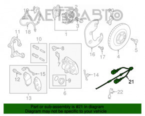 Cablu senzor ABS fata dreapta Audi A6 C7 12-18 nou original OEM