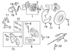 Cablu senzor ABS fata dreapta Audi A6 C7 12-18 nou original OEM